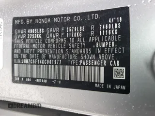 2019 Honda Clarity Plug-In Hybrid with VIN JHMZC5F14KC001972, listed as a Copart auction lot 43990465 with 134,269 mi miles and Salvage Title. Bid and sale history available at carsss.com. Image 14.