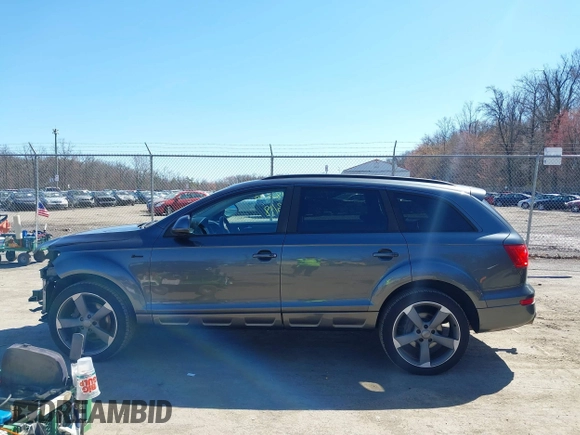 2015 Audi Q7 3.0T Premium Plus with VIN WA1LGAFE1FD015507, listed as a IAAI auction lot 41805130 with 158,687 mi miles. Bid and sale history available at carsss.com. Image 14.