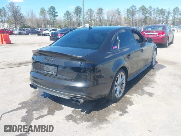 2014 Audi S4 Premium Plus with VIN WAUBGAFL9EA089416, listed as a IAAI auction lot 41879427 with 121,448 mi miles. Bid and sale history available at carsss.com. Image 4.