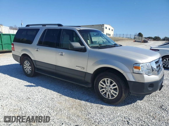 2007 Ford Expedition EL XLT with VIN 1FMFK15577LA21026, listed as a Copart auction lot 43594955 with 187,414 mi miles and Salvage Title. Bid and sale history available at carsss.com. Image 4.