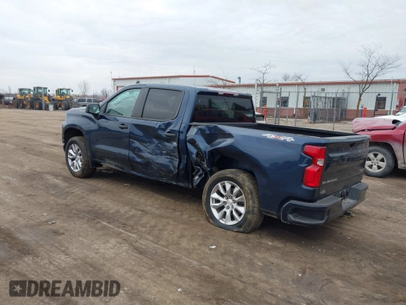 2021 Chevrolet Silverado 1500 Custom with VIN 1GCPYBEK0MZ440542, listed as a IAAI auction lot 41209792 with 40,302 mi miles and . Bid and sale history available at DreamBid. Image 3.