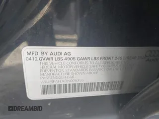 2013 Audi A4 Premium with VIN WAUBFAFLXDN005355, listed as a IAAI auction lot 41777434 with 173,481 mi miles. Bid and sale history available at carsss.com. Image 9.