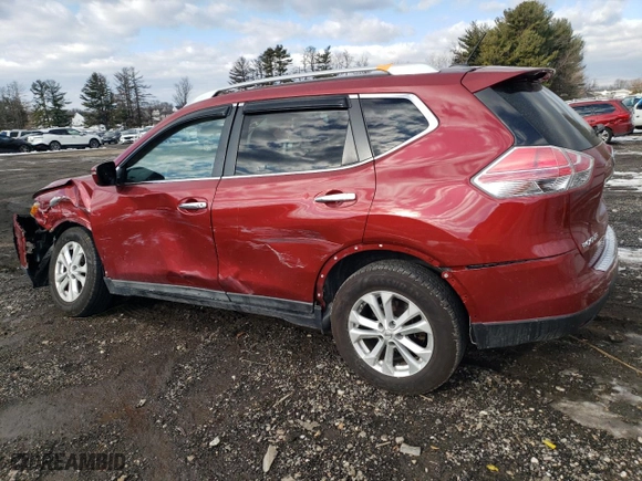 2015 Nissan Rogue SV with VIN 5N1AT2MK6FC763808, listed as a Copart auction lot 42686115 with 0 miles and Salvage Title. Bid and sale history available at carsss.com. Image 2.