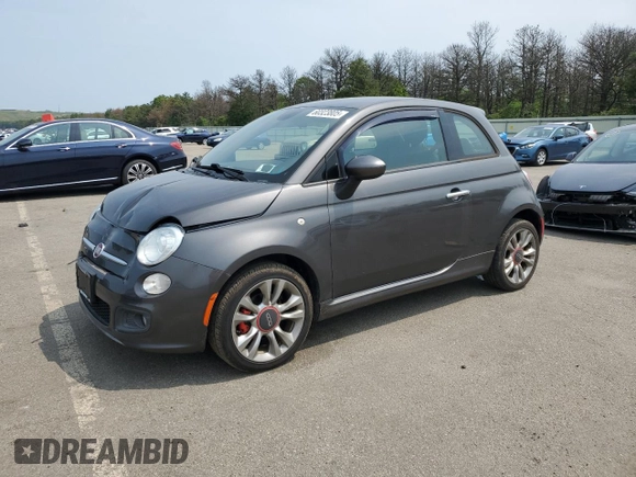 2015 FIAT 500 Sport z VIN 3C3CFFBR1FT690450, wystawiony jako Copart lot #60323805 z przebiegiem 75 367 mil mil oraz Szkoda całkowita • Salvage title. Historia ofert i sprzedaży dostępna na DreamBid. Obrazek 1.