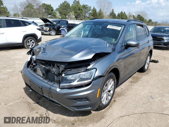 2019 Volkswagen Tiguan S z VIN 3VV1B7AX5KM163781, wystawiony jako Copart lot #53992325 z przebiegiem 81 585 mil mil oraz Szkoda całkowita • Salvage title. Historia ofert i sprzedaży dostępna na DreamBid. Obrazek 1.