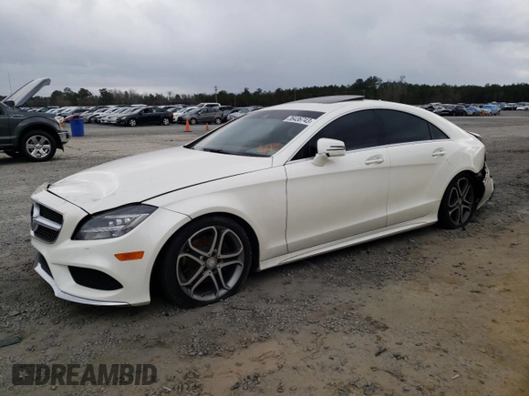 2015 Mercedes-Benz CLS-Class CLS 400 with VIN WDDLJ6FB3FA155009, listed as a Copart auction lot 36436743 with 75,723 mi miles. Bid and sale history available at carsss.com. Image 1.