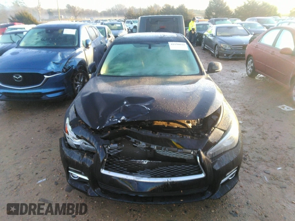 2016 Infiniti Q50 2.0t Premium with VIN JN1CV7AR5GM253535, listed as a IAAI auction lot 41198042 with 53,313 mi miles. Bid and sale history available at carsss.com. Image 13.