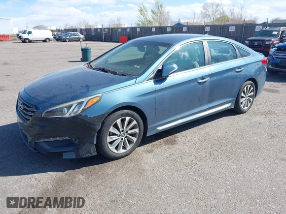 2016 Hyundai Sonata Sport with VIN 5NPE34AFXGH302948, listed as a IAAI auction lot 41958648 with 145,662 mi miles and . Bid and sale history available at DreamBid. Image 2.