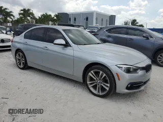 2018 BMW 3 Series 330i xDrive with VIN WBA8D9C50JEM33631, listed as a Copart auction lot 57595925 with 96,582 mi miles and Salvage title. Bid and sale history available at DreamBid. Image 4.