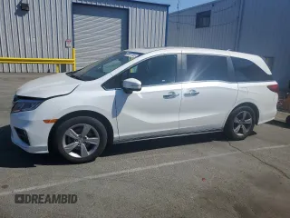 2020 Honda Odyssey EX-L z VIN 5FNRL6H71LB066470, wystawiony jako Copart lot #59817655 z przebiegiem Nie podano mil oraz Szkoda całkowita • Salvage title. Historia ofert i sprzedaży dostępna na DreamBid. Obrazek 1.