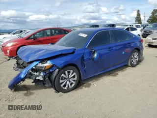 2024 Honda Civic LX z VIN 2HGFE2F24RH580914, wystawiony jako Copart lot #53734175 z przebiegiem Nie podano mil oraz Szkoda całkowita • Salvage title. Historia ofert i sprzedaży dostępna na DreamBid. Obrazek 1.