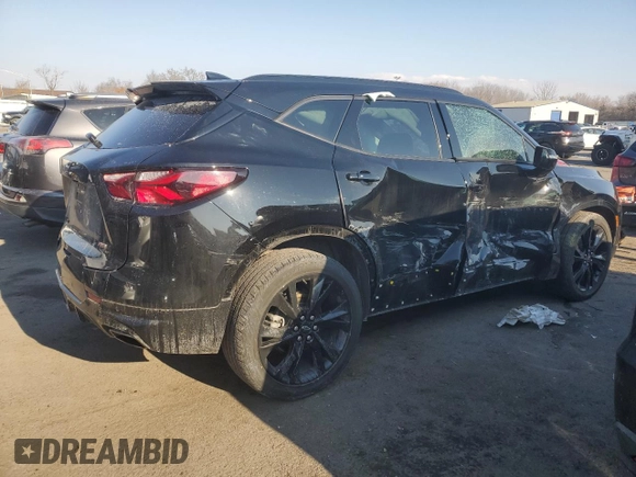 2022 Chevrolet Blazer RS z VIN 3GNKBKRSXNS231658, wystawiony jako Copart lot #41759075 z przebiegiem 52 149 mil mil oraz Szkoda całkowita • Salvage title. Historia ofert i sprzedaży dostępna na DreamBid. Obrazek 3.