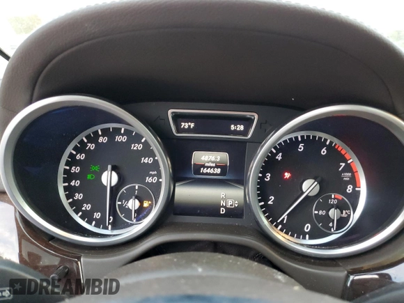 2015 Mercedes-Benz GL-Class GL 450 with VIN 4JGDF6EE5FA465640, listed as a Copart auction lot 75160453 with 164,638 mi miles. Bid and sale history available at carsss.com. Image 9.