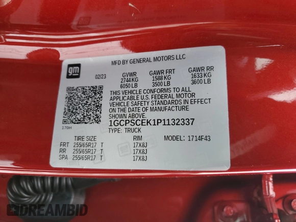 2023 Chevrolet Colorado 2WD LT z VIN 1GCPSCEK1P1132337, wystawiony jako Copart lot #41906535 z przebiegiem 19 905 mil mil oraz Szkoda całkowita • Salvage title. Historia ofert i sprzedaży dostępna na DreamBid. Obrazek 12.