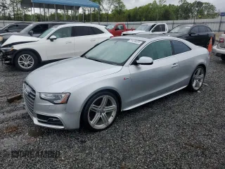 2013 Audi S5 Premium Plus with VIN WAUCGAFR7DA015631, listed as a Copart auction lot 51476475 with 129,198 mi miles and Clean Title. Bid and sale history available at carsss.com. Image 1.