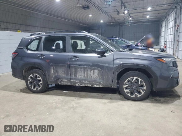 2025 Subaru Forester with VIN JF2SLDAC2SH424463, listed as a Copart auction lot 43462085 with 4,458 mi miles and Salvage title. Bid and sale history available at DreamBid. Image 4.