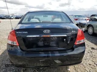 2009 Kia Spectra EX with VIN KNAFE222795620430, listed as a Copart auction lot 51170895 with 172,719 mi miles and Salvage Title. Bid and sale history available at carsss.com. Image 6.
