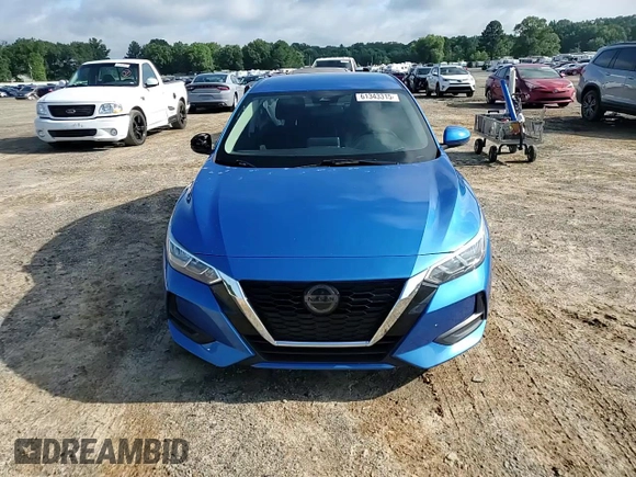 2020 Nissan Sentra SV with VIN 3N1AB8CV4LY223031, listed as a Copart auction lot 61343315 with 120,547 mi miles and Salvage title. Bid and sale history available at DreamBid. Image 13.