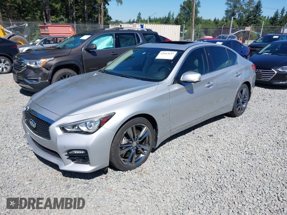 2017 Infiniti Q50 Premium with VIN JN1EV7AR8HM841827, listed as a IAAI auction lot 42663637 with 55,510 mi miles and . Bid and sale history available at DreamBid. Image 17.