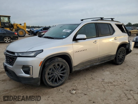 2022 Chevrolet Traverse RS with VIN 1GNERJKW4NJ124865, listed as a Copart auction lot 89060145 with 51,651 mi miles and Salvage title. Bid and sale history available at DreamBid. Image 1.
