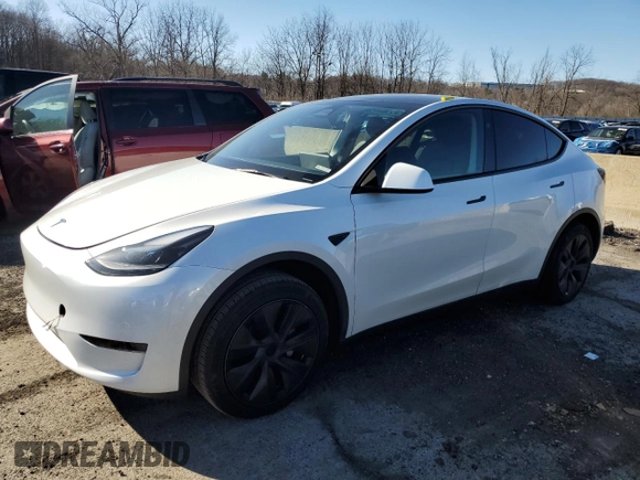 2024 Tesla Model Y with VIN 7SAYGDED9RF094494, listed as a Copart auction lot 50298115 with 7,858 mi miles and Salvage Title. Bid and sale history available at DreamBid. Image 1.