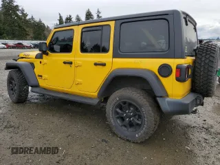 2021 Jeep Wrangler Unlimited Willys с VIN 1C4HJXDG5MW577822, выставлен на аукционе Copart как лот 48394495 с пробегом 72 557 миль миль и Списание • Salvage title. История ставок и продаж доступна на DreamBid. Изображение 2.