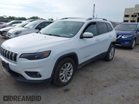 2019 Jeep Cherokee Latitude z VIN 1C4PJLCX8KD313153, wystawiony jako IAAI lot #42608299 z przebiegiem 76 394 mil mil oraz . Historia ofert i sprzedaży dostępna na DreamBid. Obrazek 2.