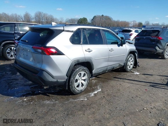 2021 Toyota RAV4 LE with VIN 2T3H1RFV1MC099020, listed as a IAAI auction lot 41708543 with 83,347 mi miles. Bid and sale history available at carsss.com. Image 4.