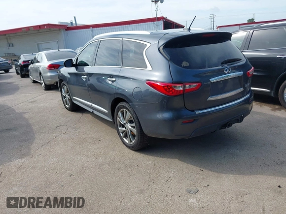 2014 Infiniti QX60 with VIN 5N1AL0MNXEC552754, listed as a IAAI auction lot 42692886 with 114,746 mi miles and . Bid and sale history available at DreamBid. Image 3.