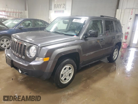 2016 Jeep Patriot Sport with VIN 1C4NJRBB5GD685850, listed as a Copart auction lot 49513455 with 127,300 mi miles and Salvage Title. Bid and sale history available at carsss.com. Image 1.