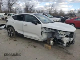 2023 Volvo C40 Recharge Pure Electric Ultimate with VIN YV4ED3GM1P2044198, listed as a Copart auction lot 47197815 with 8,258 mi miles and Salvage Title. Bid and sale history available at carsss.com. Image 4.