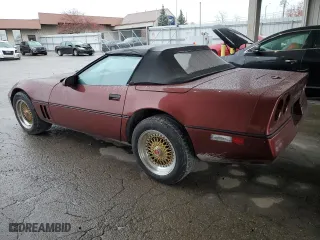 1987 Chevrolet Corvette with VIN 1G1YY3181H5107549, listed as a Copart auction lot 80636944 with 92,561 mi miles and Salvage Title. Bid and sale history available at carsss.com. Image 2.