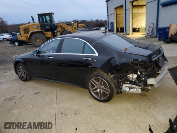 2019 Mercedes-Benz S 560 with VIN WDDUG8GB3KA432779, listed as a Copart auction lot 78648544 with 73,498 mi miles and Salvage Title. Bid and sale history available at DreamBid. Image 2.