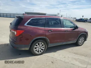 2019 Honda Pilot LX with VIN 5FNYF5H16KB031060, listed as a Copart auction lot 50821515 with 164,706 mi miles and Salvage Title. Bid and sale history available at DreamBid. Image 3.