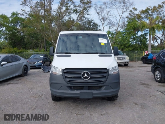 2024 Mercedes-Benz Sprinter Cargo with VIN W1Y4KBHY4RT175862, listed as a IAAI auction lot 41347055 with 21,566 mi miles and . Bid and sale history available at carsss.com. Image 12.