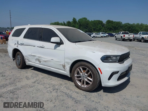 2021 Dodge Durango GT Plus with VIN 1C4RDHDG5MC602236, listed as a IAAI auction lot 42287588 with 130,122 mi miles and . Bid and sale history available at DreamBid. Image 1.