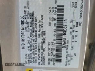 2016 Ford Fusion SE Hybrid with VIN 3FA6P0LU4GR352115, listed as a Copart auction lot 50616775 with 86,579 mi miles and Salvage title. Bid and sale history available at DreamBid. Image 12.