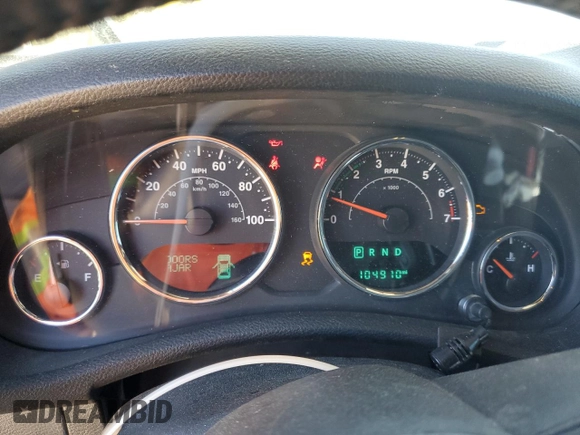 2018 Jeep Wrangler Unlimited Sport S with VIN 1C4BJWDGXJL849522, listed as a Copart auction lot 48964995 with 104,910 mi miles and Salvage title. Bid and sale history available at DreamBid. Image 9.