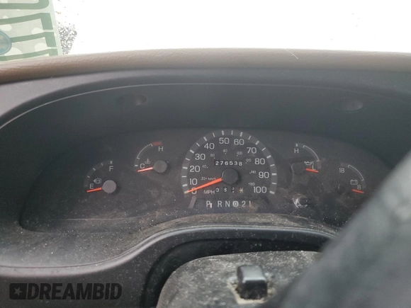 2001 Ford Econoline Passenger XL with VIN 1FBSS31LX1HA23564, listed as a Copart auction lot 77703044 with 276,538 mi miles and Salvage title. Bid and sale history available at DreamBid. Image 9.