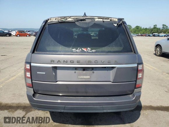2017 Land Rover Range Rover with VIN SALGS2FE3HA359431, listed as a Copart auction lot 61728395 with 75,210 mi miles and Salvage title. Bid and sale history available at DreamBid. Image 6.