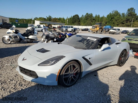 2019 Chevrolet Corvette 1LT with VIN 1G1YB2D71K5122090, listed as a Copart auction lot 72689304 with 0 mi miles and Salvage Title. Bid and sale history available at carsss.com. Image 1.
