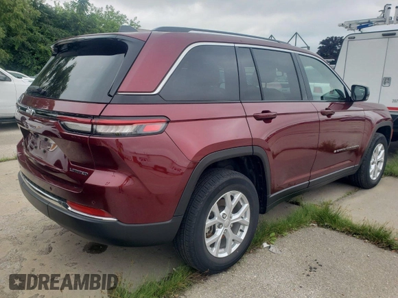 2023 Jeep Grand Cherokee Limited with VIN 1C4RJHBGXPC546293, listed as a IAAI auction lot 42853857 with 51,586 mi miles and . Bid and sale history available at DreamBid. Image 1.