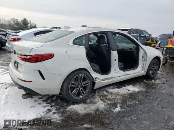 2021 BMW 2 Series 228i xDrive with VIN WBA73AK00M7G34687, listed as a Copart auction lot 43395285 with 34,868 mi miles and Salvage Title. Bid and sale history available at carsss.com. Image 3.
