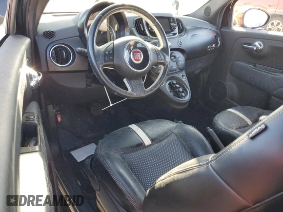 2017 FIAT 500e with VIN 3C3CFFGE0HT625193, listed as a Copart auction lot 77693964 with 0 mi miles and Salvage Title. Bid and sale history available at carsss.com. Image 8.