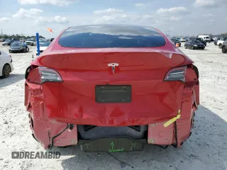 2021 Tesla Model Y Standard Range with VIN 5YJYGDED3MF107259, listed as a Copart auction lot 48566935 with 68,561 mi miles and Salvage Title. Bid and sale history available at carsss.com. Image 6.
