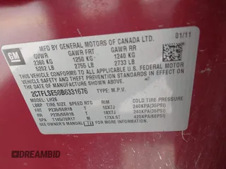 2011 GMC Terrain SLE-2 z VIN 2CTFLSE50B6331676, wystawiony jako IAAI lot #41962541 z przebiegiem 119 591 mil mil oraz . Historia ofert i sprzedaży dostępna na DreamBid. Obrazek 9.