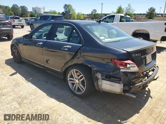 2012 Mercedes-Benz C 250 Sport with VIN WDDGF4HB0CR234798, listed as a Copart auction lot 53260695 with 91,731 mi miles and Salvage Title. Bid and sale history available at DreamBid. Image 2.