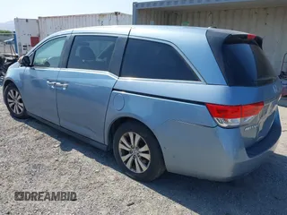 2014 Honda Odyssey EX-L with VIN 5FNRL5H65EB103900, listed as a IAAI auction lot 42592359 with 53,276 mi miles and . Bid and sale history available at DreamBid. Image 3.