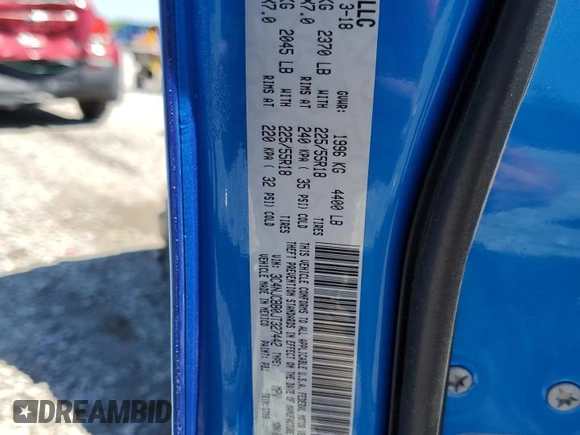 2018 Jeep Compass Altitude с VIN 3C4NJCBB0JT327442, выставлен на аукционе Copart как лот 54064815 с пробегом 103 773 миль миль и Списание • Salvage title. История ставок и продаж доступна на DreamBid. Изображение 13.
