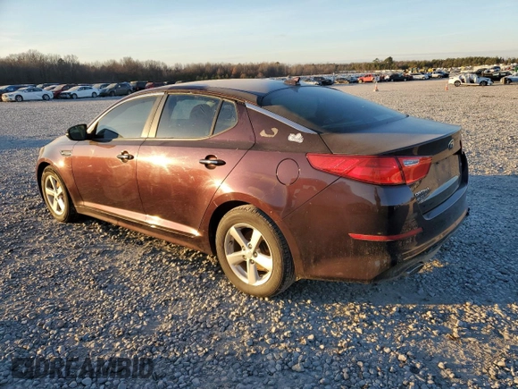 2015 Kia Optima LX with VIN 5XXGM4A79FG465938, listed as a Copart auction lot 86709094 with 113,337 mi miles and Salvage title. Bid and sale history available at DreamBid. Image 2.